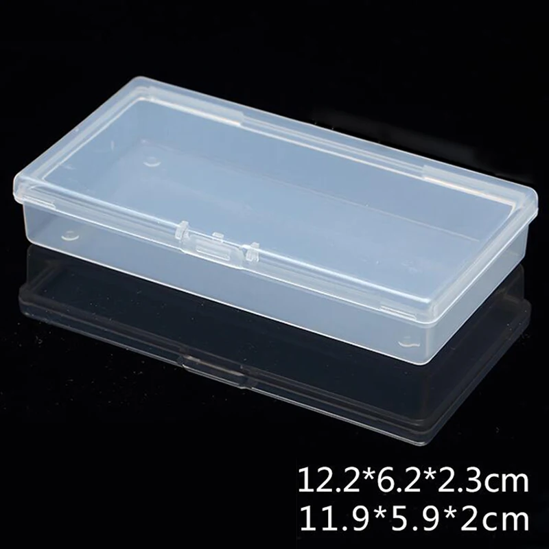 1pc Small Plastic Box Rectangular Transparent 12.2*6.2*2.3cm Pp Storage Collections Container Box Case Sundries Plastic Box