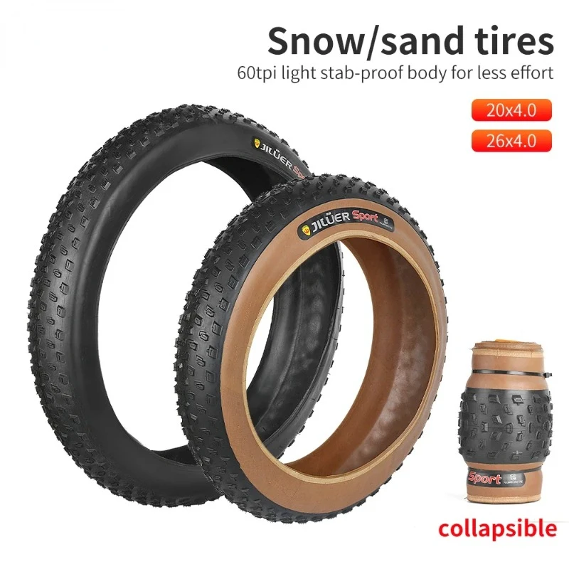 26inch Anti Puncture Snow Beach Bicycle Tire Outdoor Biking MTB Bicycle Anti-Slip Fat Tire 20X4.0 26X4.0 Puncture Resistant Tire