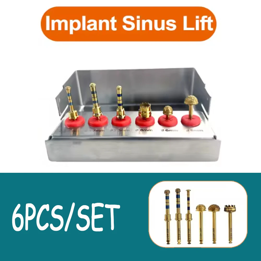 

Набор сверл для подъема зубных имплантатов с боковой разверткой с алмазным покрытием, сверла для остеотомии, набор инструментов
