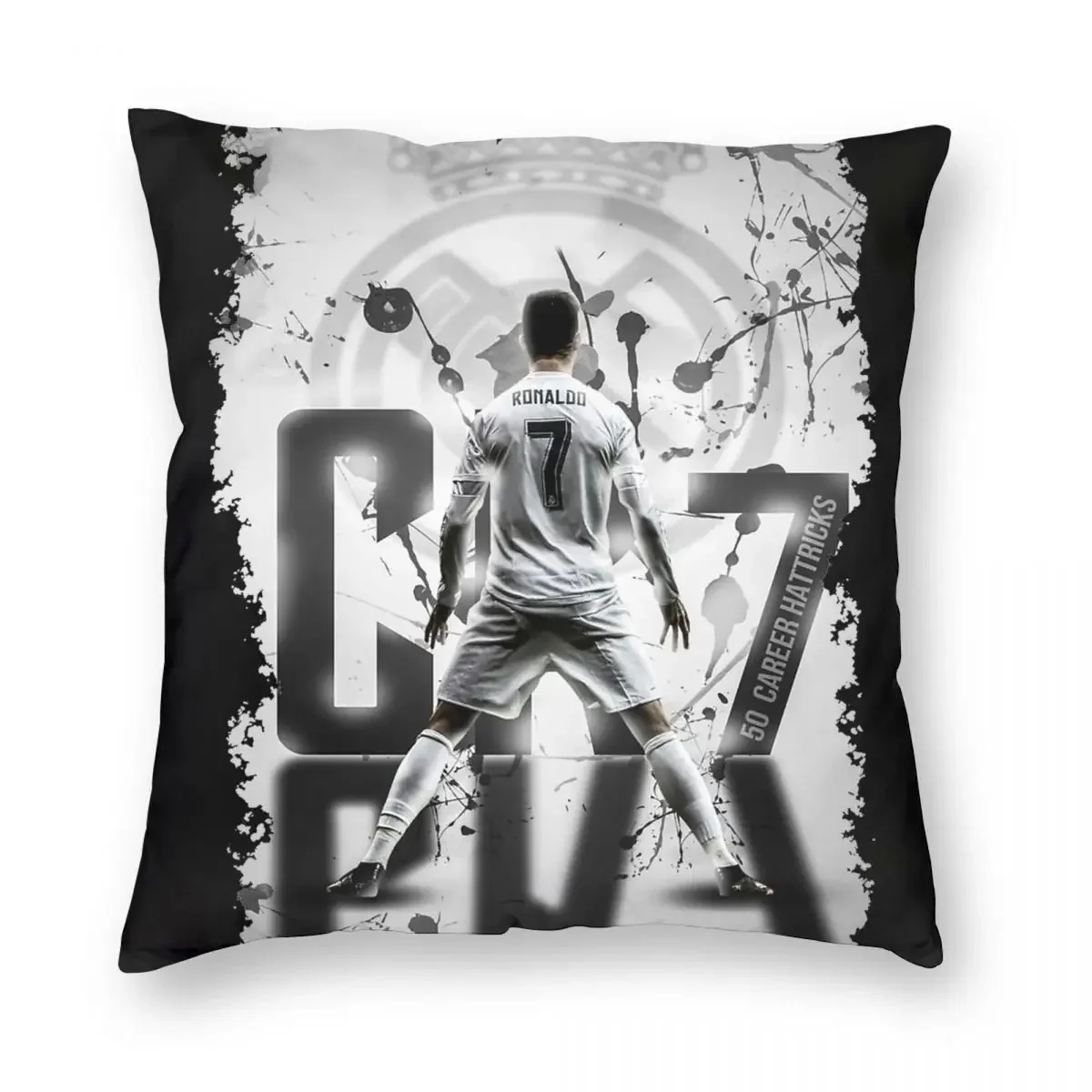 CR7 Ronaldo Soccer Legend Pillowcase Double-sided Printing Cushion Cover Decoration Pillow Case Cover Home Zipper 40*40cm