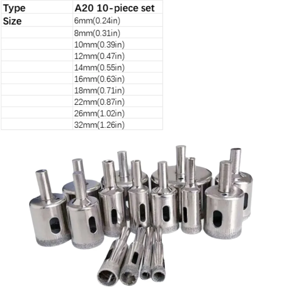 

Пробойник для стекла большого размера, твердая сталь, гальванический пробойник для плитки, настенный пробойник, встроенные стальные пробойники из нержавеющей стали