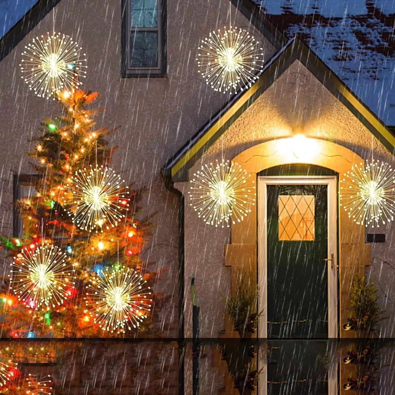 4/6 Pack Firework Star String Lights: 8 Modes Warm White Fairy Lights for Party Wedding Garden