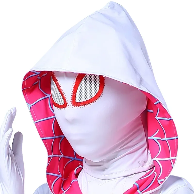 Film Iron Spiderman Bambini Supereroe Cosplay 3D Spider Gwen Stacy Bambini Adulto Zentai Suit Halloween Party Gift