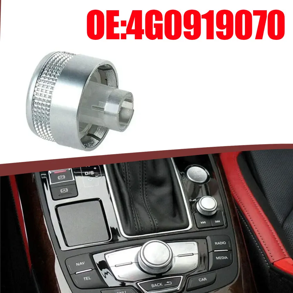 Auto Multimedia Volume Draaiknop Schakelaar Instelling Navigatie Hoofdmenu Knop Cover voor Audi A6/S6 C7 A7 2011-2017 4G0919070