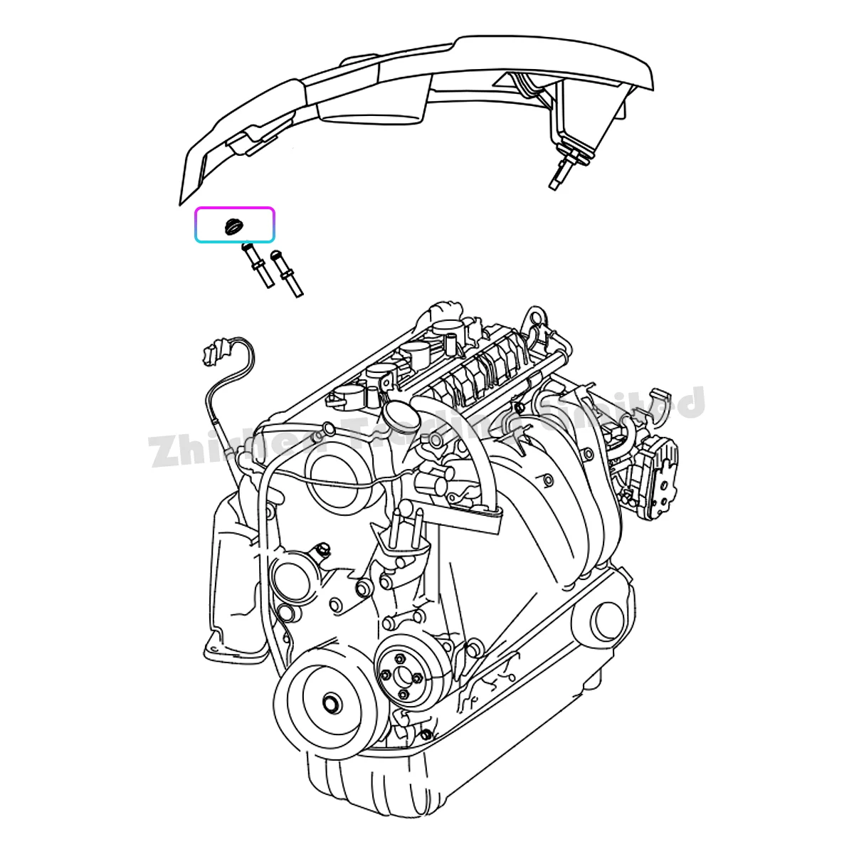 For BAIC E130 E150 D20 D50 X25 X35 X55 A115 A315 Engine Decoration Cover Rubber Pad Upper Guard Plate Rubber Pier A00029217