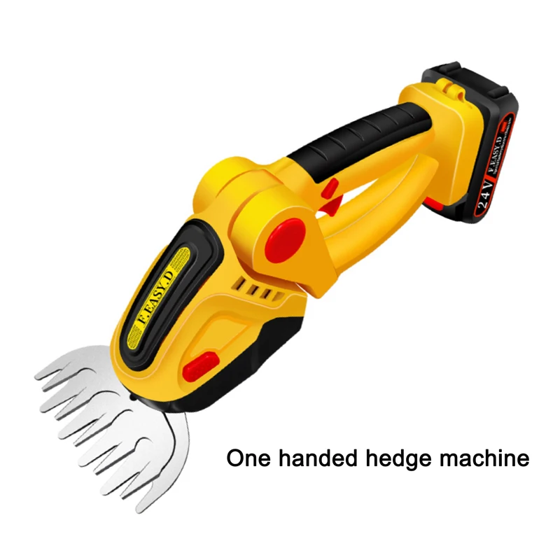 36V Grass Cutter Cordless Shear Handheld Hedge Trimmer 2-in-1 Electric Hand Held Grass Shear Shrubber Handheld Hedge Trimmer