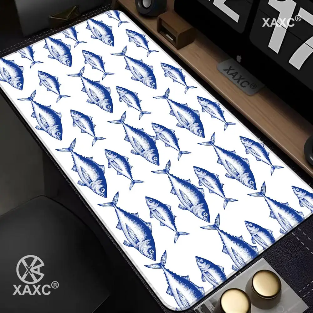 Cartoon fish Printing XL Mouse Pad,Gamer Accessory Hot Large ComputerLock Edge Keyboard Mat, Strange thingDropshipping