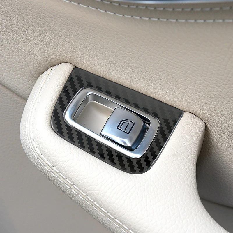 Stainless Steel Window Glass Lifting Buttons Frame Decoration Cover Trim For Mercedes Benz C Class W205 GLC X253 RHD Car Styling