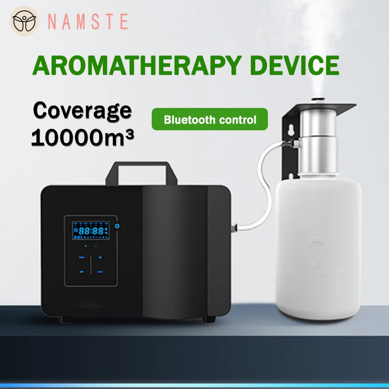 Penutup Namste 10000m penyebar aroma Tiffany kontrol Bluetooth pintar mesin penyebar parfum komersial Hotel Diffuser rumah sistem Hvac