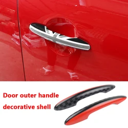 2PCS/set Door Handle Cover Sticker Trim For MINI Cooper F54 F55 F56 F57 F60 Car-Styling Exterior Parts Accessories