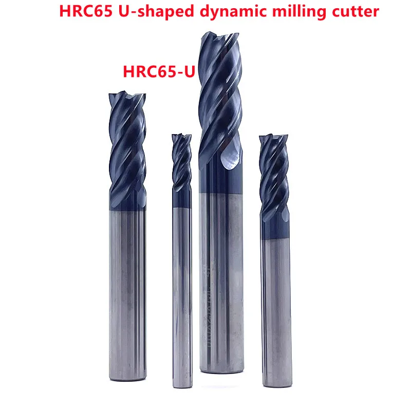 

HRC65U type dynamic milling cutter, hard alloy end milling cutter, 1-20mm alloy coated tungsten steel cutting tool