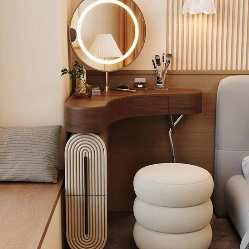 

Medieval solid wood dresser storage cabinet integrated bedroom small apartment corner triangular dressing Chest Of Drawers