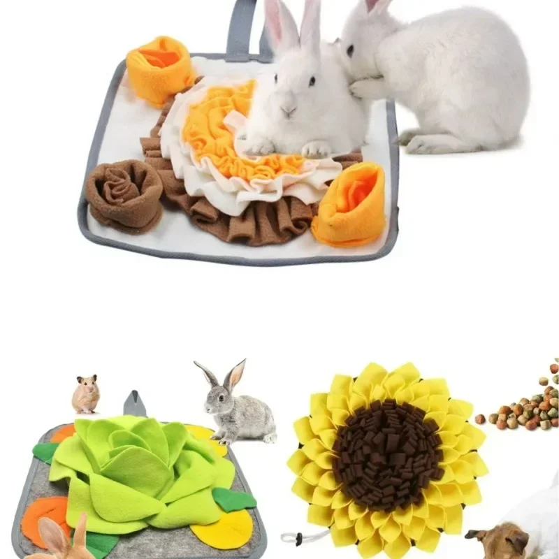 Pet Snuffle Mat For Dogs Rabbit Pet Feeding Foraging Trainingpad Bunny Blanket Toys Puzzle Dogs Toy Noseslow Dispenser Rabbits