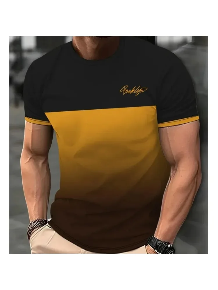Casuais Roupas Letnia męska koszulka z krótkim rękawem, bardzo duża, retro, z nadrukiem 3D, wysokiej jakości, oddychająca, prosta i stylowa. — zdjęcie 2