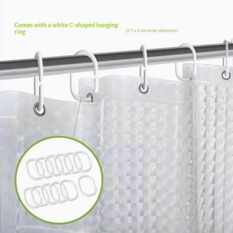 PEVA Waterproof Shower Curtain Transparent Liner Cobblestone Bathroom Bath Curtains Liner Bathroom Curtain Bathroom Partitions