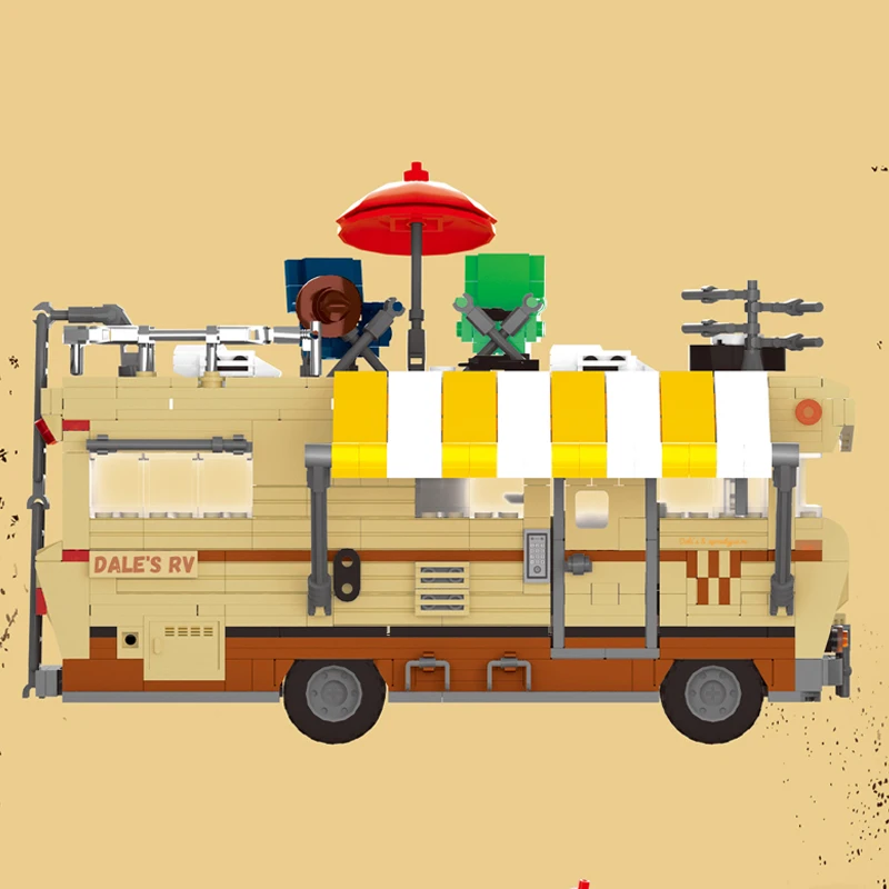 1288PCS Apocalypse RV Bouwstenen Speelgoed Sets MOC Motor Thuis Voertuig Montage Blokken Model Thuis Ornament Voor Festival Geschenken