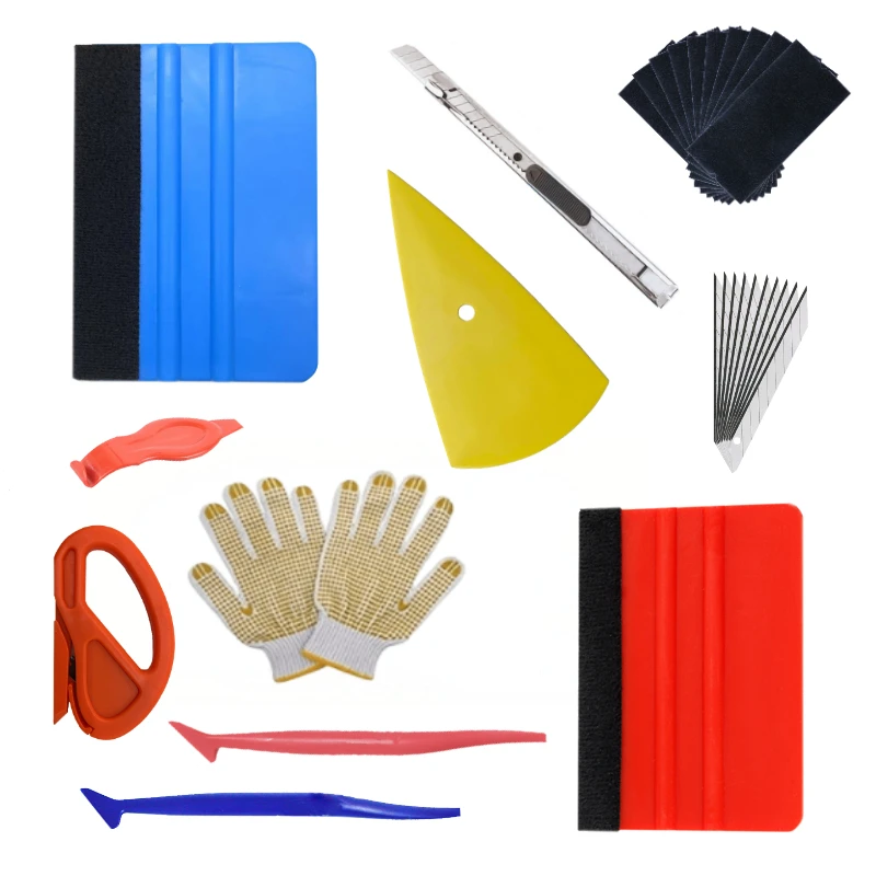 

Набор виниловых инструментов для обертывания автомобиля, инструменты для тонировки оконной пленки, палочки для обертывания автомобилей, скребок для обрезки краев, тонировочный скребок для фетровых краев