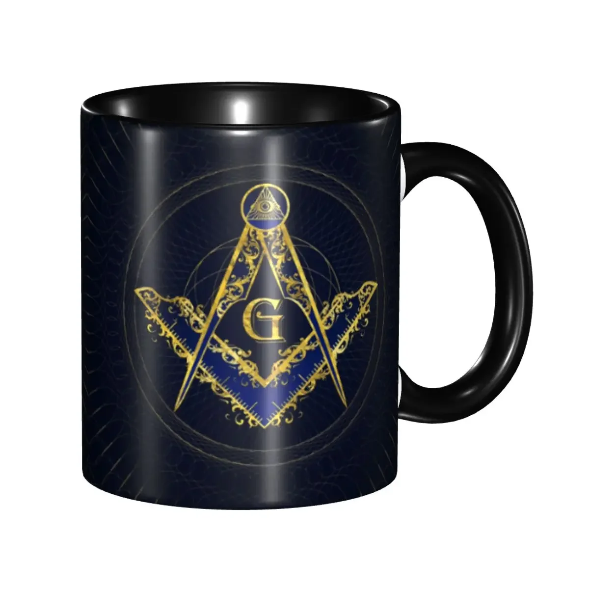 DIY Freemasonry Symbol Square And Compasse Ceramic Mugs Personalized Masonic Coffee Cups Creative Present