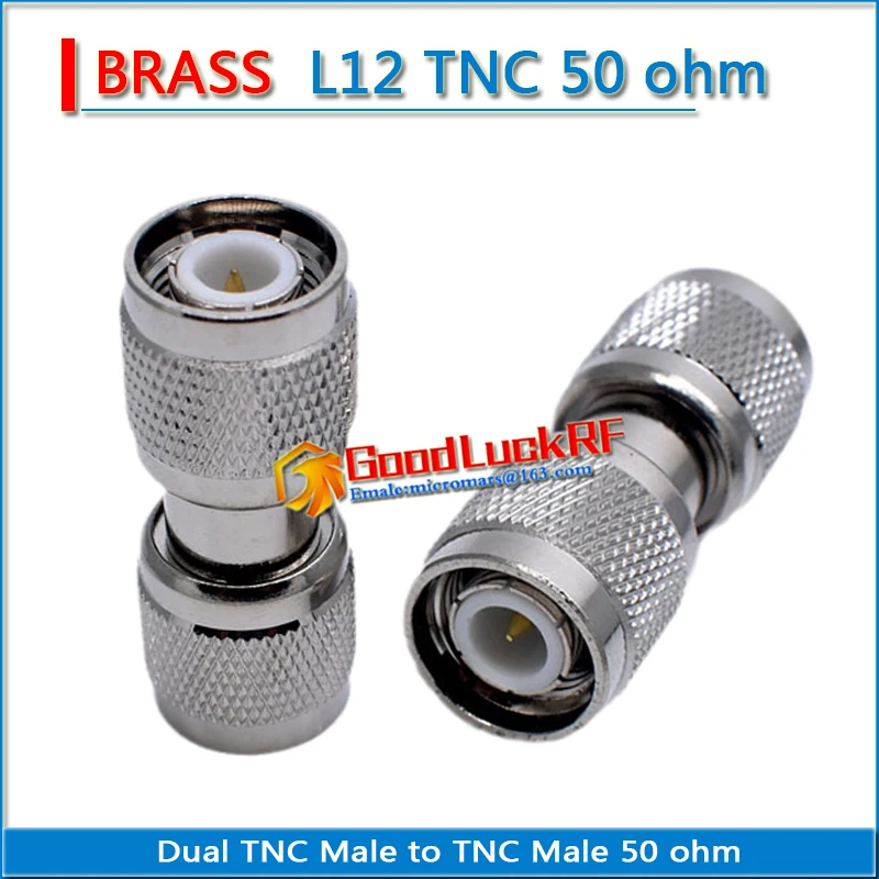 1X Pcs High-quality Dual L12 TNC Male To TNC Male Plug Brass Straight RF Adapters Connector Coaxial