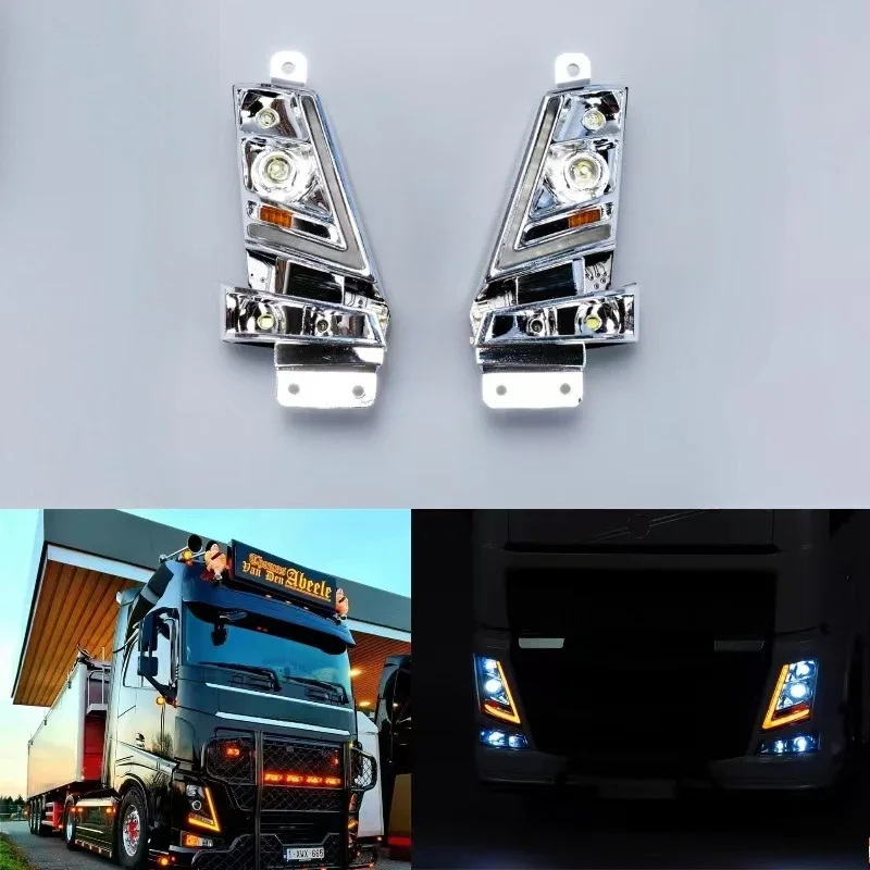 

RC Toy Car LED Flowings Water Headlight Suitable for 1/14 Tamiya RC Truck Volvo FH16 XL750 56375 Model Car Upgradeds Accessories