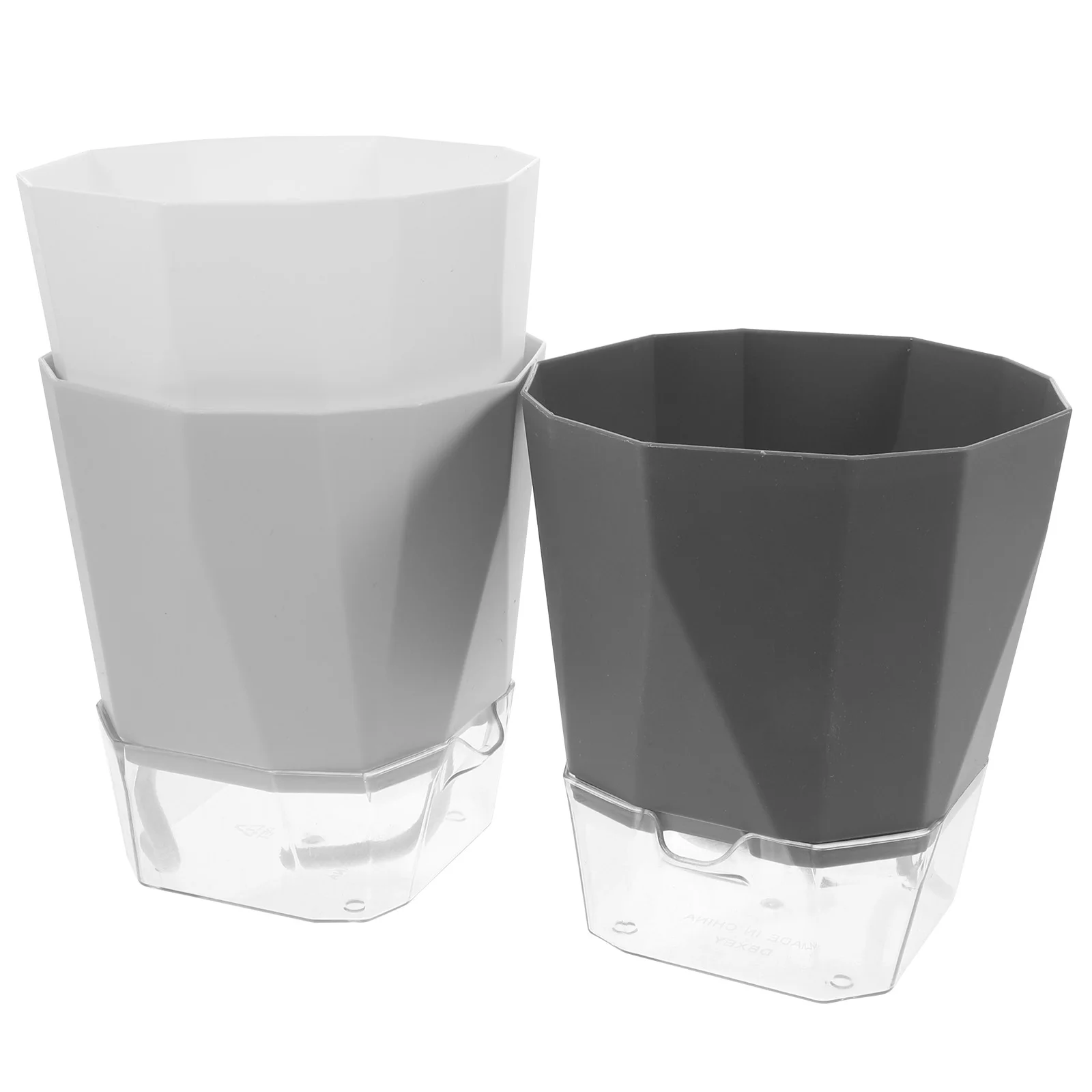 

3 Set Automatic Water Absorbent Flower Pot PP Material Self Watering Planters Storing Planter Container Durable Plastic Pots