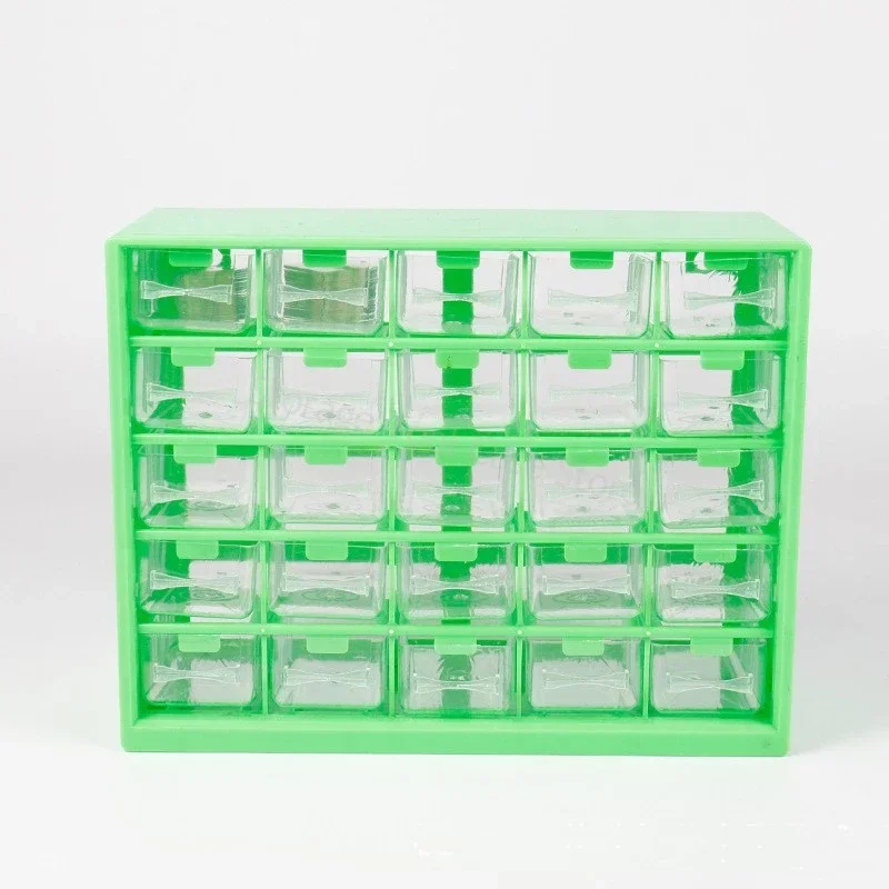 25 شبكة درج تخزين أجزاء صندوق الحائط مزيج مكون الأدوات المسمار المنظم صندوق البلاستيك درج أداة