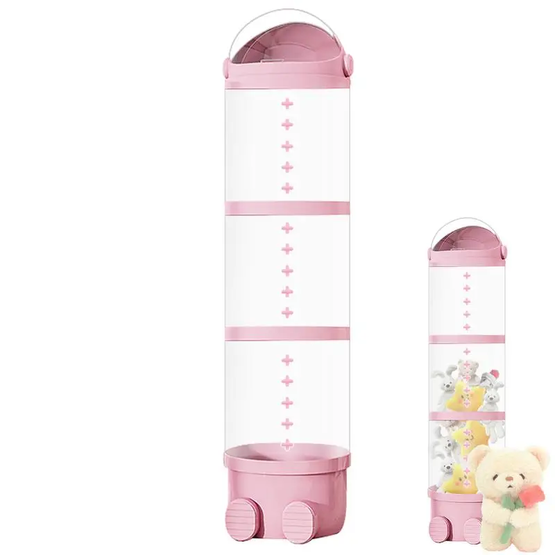 Kids Stuffed Animal Toys Storage Tube Clear Stuffed Animal Dolls Organizer Dolls And Toys Display Storage Boxes