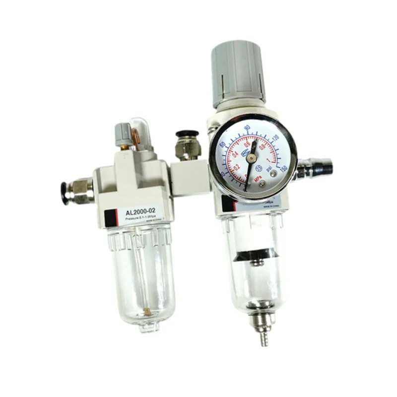 machine-combinee-de-rateaux-de-pneus-lubrificateur-de-filtre-a-air-avec-valve-de-regulation-de-pression-separateur-d'huile-et-d'eau-a