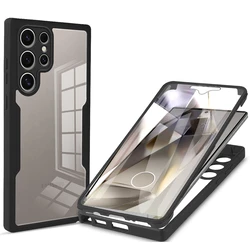 360 Full Body Protection Clear Case For Samsung S25 S26 S24 Ultra S23 Plus S22 S21 FE A55 A35 A25 A54 A34 A14 A73 A53 Soft Cover