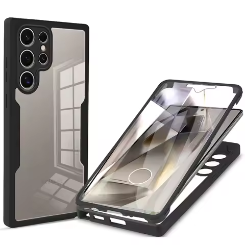 360 Full Body Protection Clear Case For Samsung S25 S24 Ultra S23 Plus S22 S21 FE A55 A35 A25 A54 A34 A14 A73 A53 Soft Cover