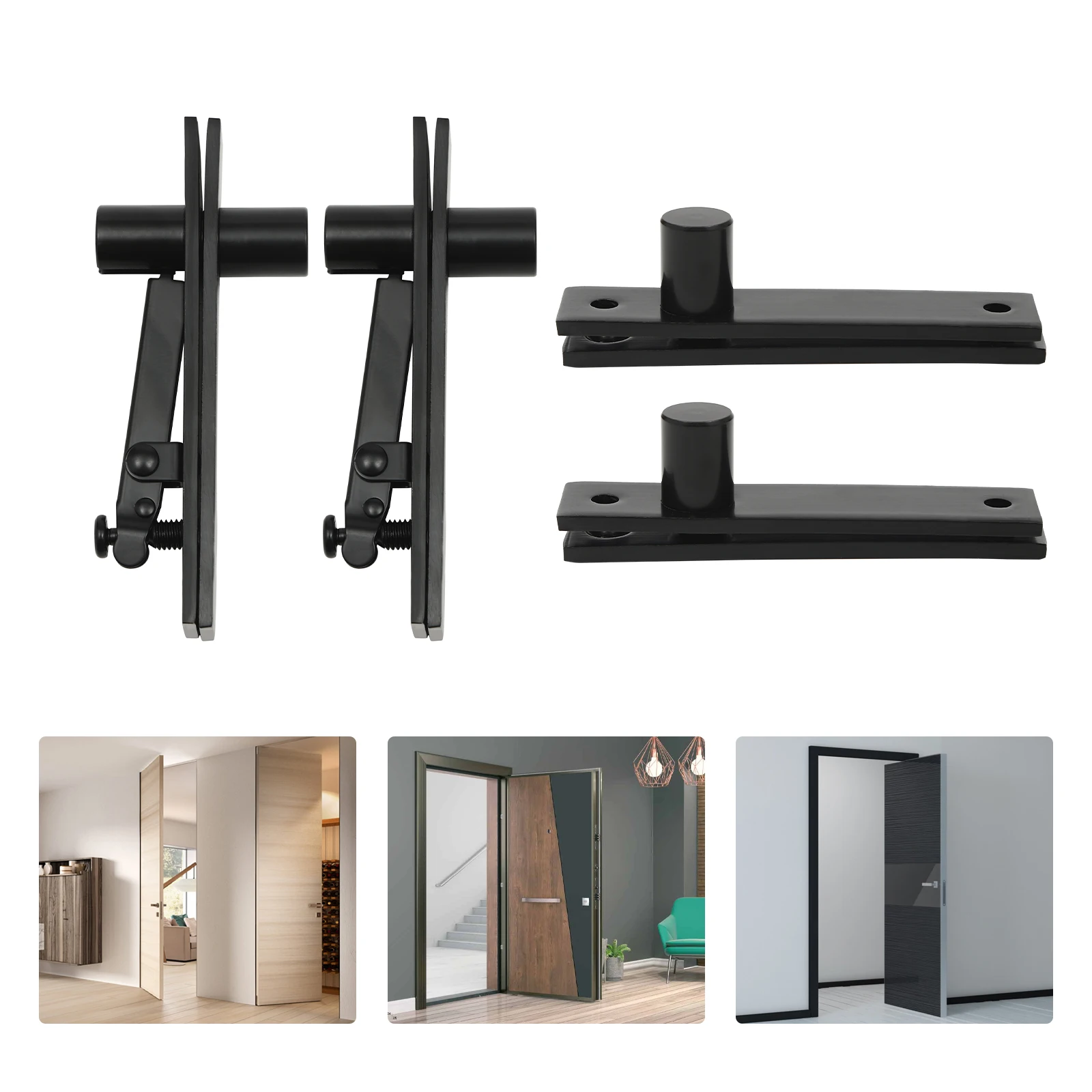 2 Set Heavy Duty Stainless Steel Hidden Hinges Kit Invisible Door Pivot Hinges Invisidoor Hinge Kit