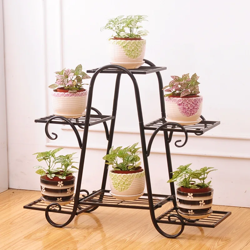 Iron Art Floor Flower Rack Multi-Layer Indoor And Outdoor Flower Pot Rack Simple Decoration Combination Flower Rack