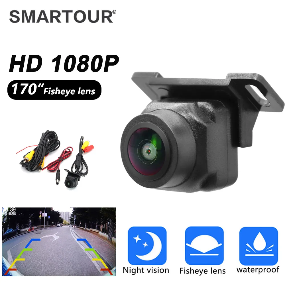 HD 1080P Car Rear View Camera IP68 Waterproof Night Vision Reversing Parking Monitor Camera Auto Backup Monitor for Car Radio