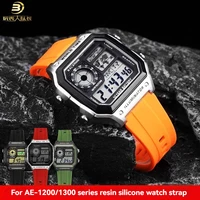 Para reloj Casio AE1200 AE-1200 AE1300 SGW400 SGW-300 A158W A159W correa de reloj de goma de silicona 18mm correa de reloj deportiva impermeable