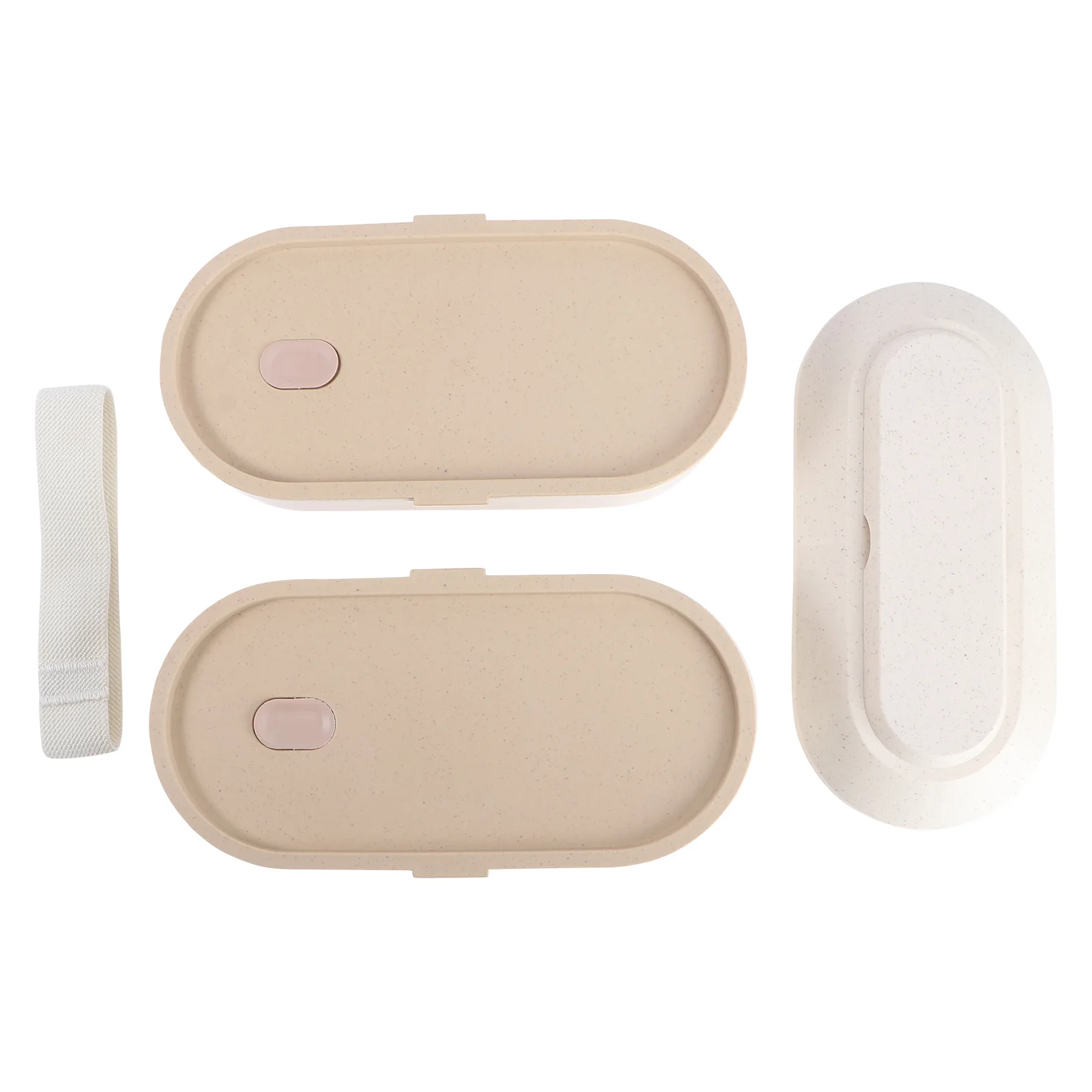 

1 pc Leak Proof Wheat Straw Food Container Odorless Lunchbox Microwave Fridge Dishwasher Double Layer Storage Meal