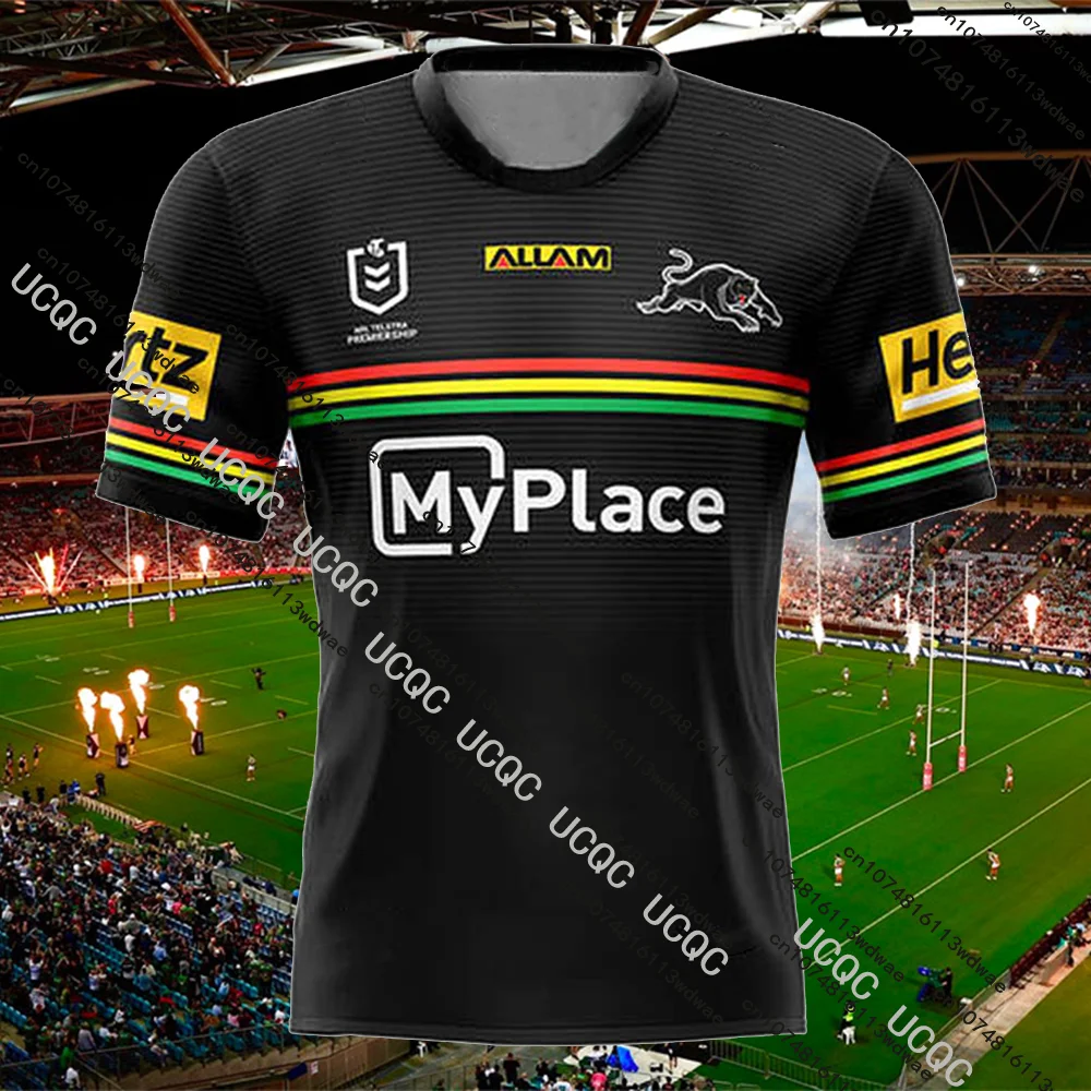 

25/26 Latest Summer Australian Rugby Penrith Panthers Sports Jersey Training Rugby Men's Breathable Copy T-shirts Jerseys Motor