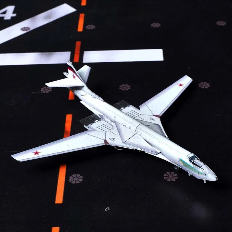 Color Tu-160 Strategic Bomber 3D Metal Puzzle Stainless Steel DIY Mini Airplane Assembly Model Adult Jigsaw Puzzle Toys