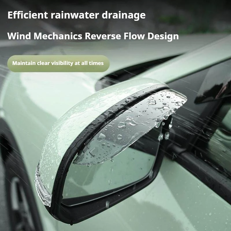2Pcs Rear View Mirror Rain Eyebrow for Geely EX2 2026 Car Rear View Mirror Weather Shield Automotive Parts Modify Accessories