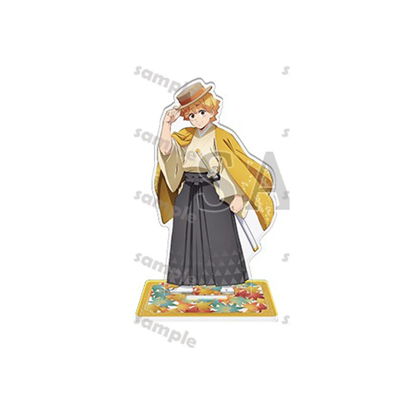 Juego Agatsuma Zenitsu Kochou Shinobu Tomioka Giyuu muñeco con soporte acrílico Anime Muichiro Tokito figura modelo Cosplay juguete para regalo