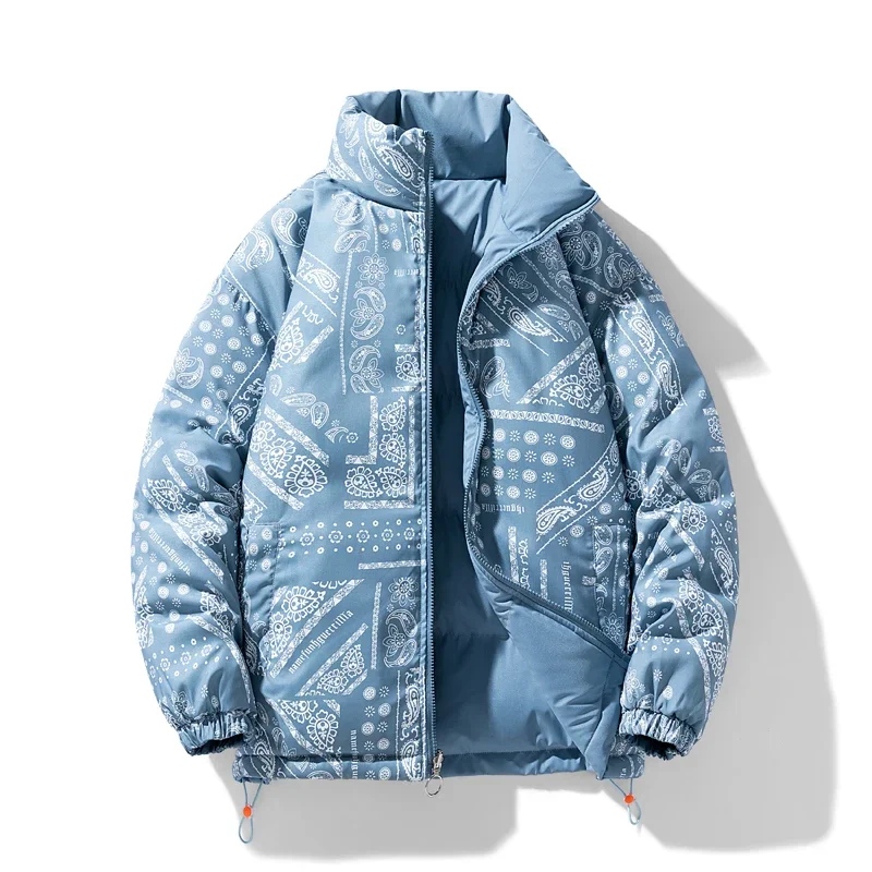 

Massgorule New Unisex Autumn Winter Casual Cotton-padded Jackets Double-sided Fashion Coats High Quality Printed Jackets Men