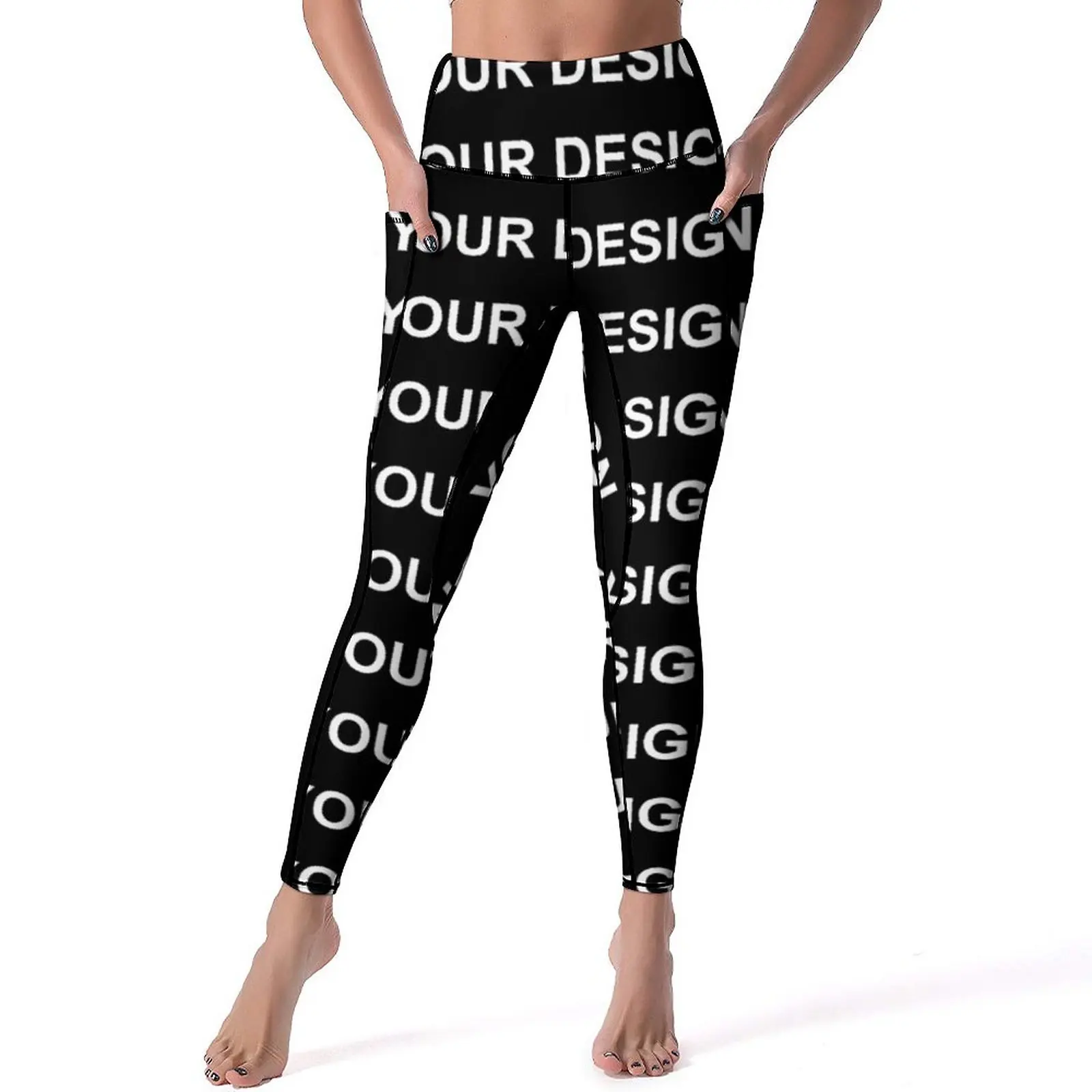 

Add Design Customized Quality Leggings Custom Made Your Image Sexy Yoga Pants Novelty Stretch Leggins Lady Running