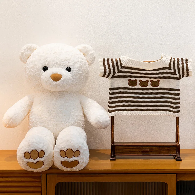 

70CM Plush Bear Toy Doll Throw Pillow Clothes Can Taken Off Stuffed Soft Pillow Doll Kids Toys Girlfriend Valentine's Day Gifts