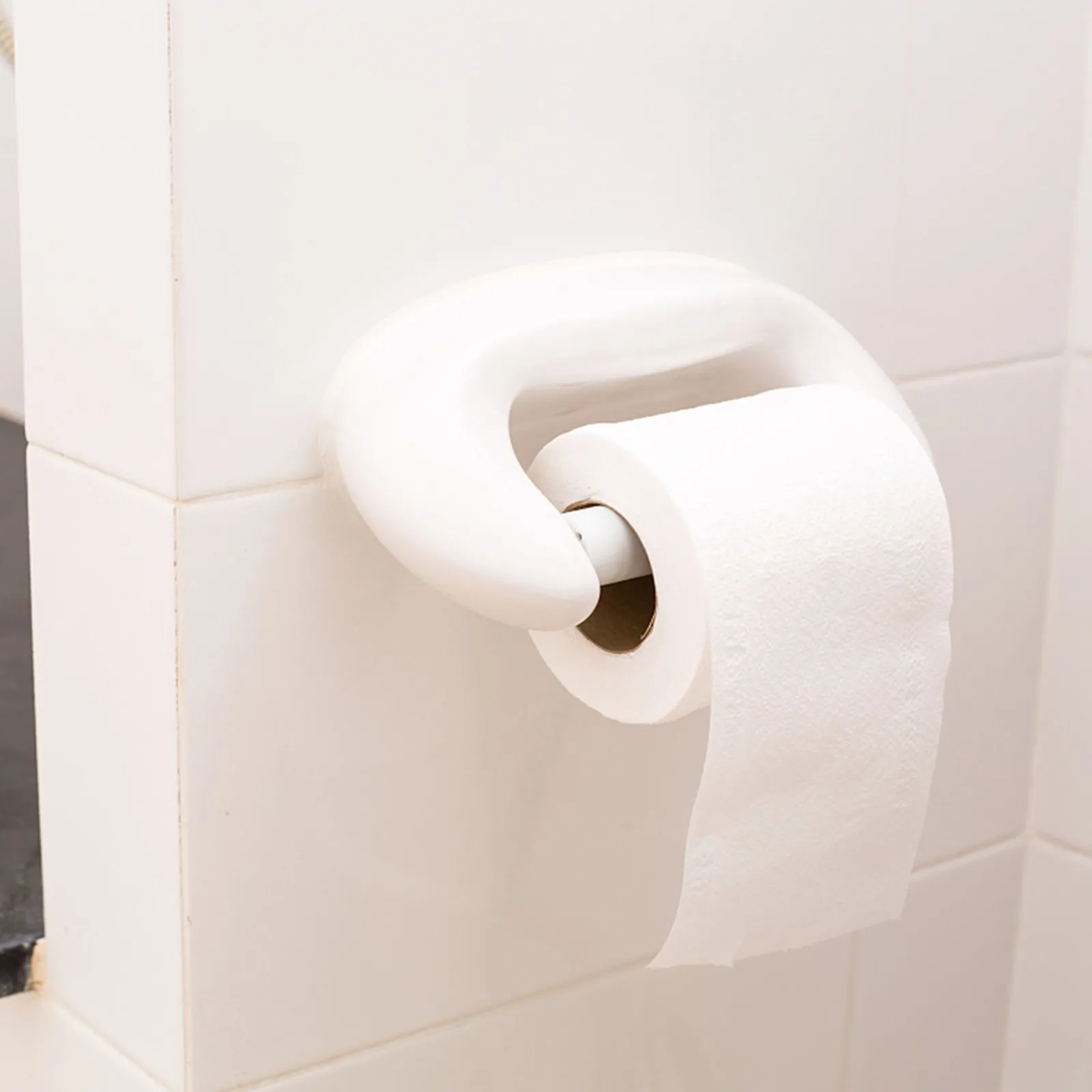 3Pcs Retractable Toilet Paper Holder for Bathroom - Creative Tissue Roll Rack Spring Rod Tool Compatible with Most Paper Towel