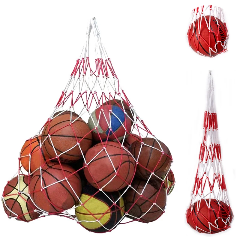 Sac de rangement pour basket-ball, contient 12 balles, sac en maille Portable, sac de rangement pour basket-ball, football, volley-ball, sac en maille de grande capacité