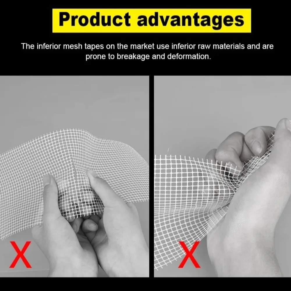 New Self-Adhesive Drywall Joint Tape Fiberglass Heavy Duty Drywall Repair Tape Alkali Resistant Wall Repair Fabric Seam Patch