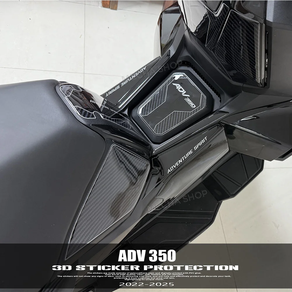 

Для ADV 350 2025 наклейки ADV350 аксессуары топливный бак мотоцикла водостойкие царапины 3D наклейки из смолы комплект защита бака