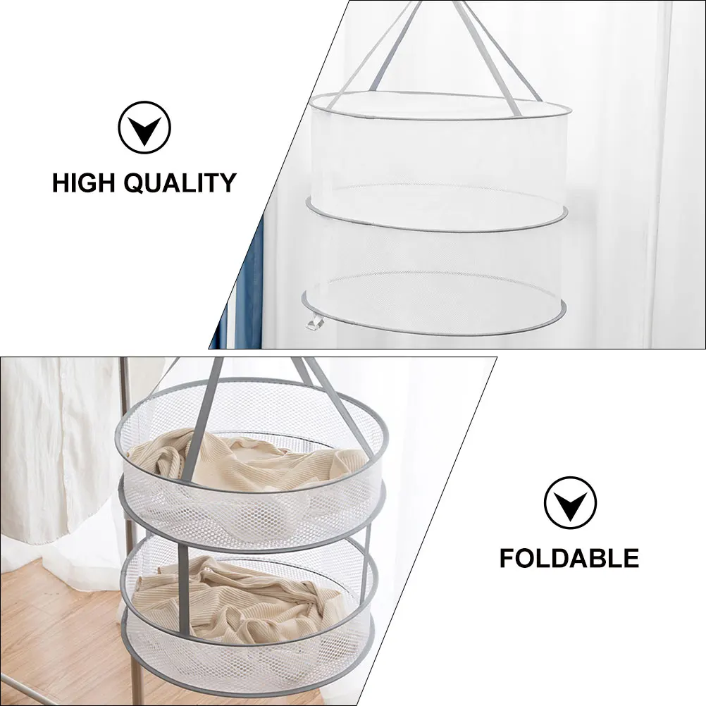 

2-Tiers Clothes Drying Rack Lightweight Foldable Home Outdoor Camping Travel Underwear Bras Socks Towels Hanger Durability
