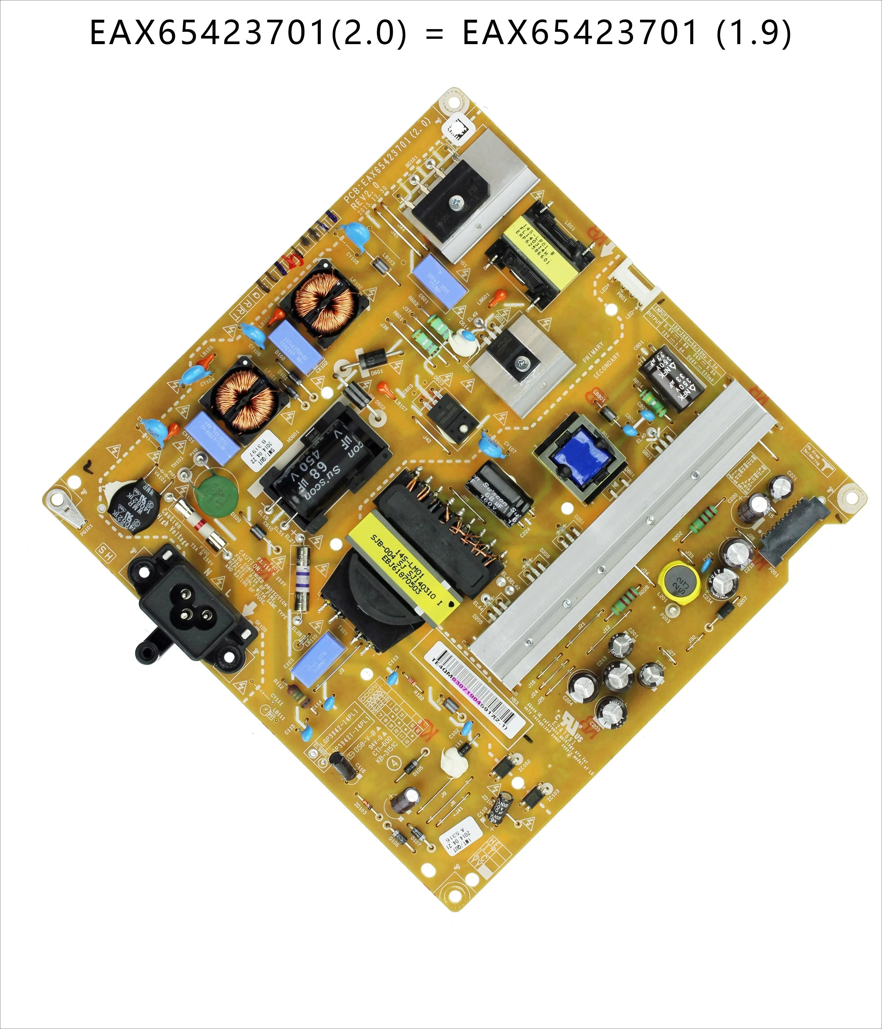

Power Board EAX65423701(2.0) EAX65423701(1.9) LGP3942-14PL1 for 42LB5600 42LB5800 42LB6300 42LF5800 42LY340C 42LY540S 42LY560M