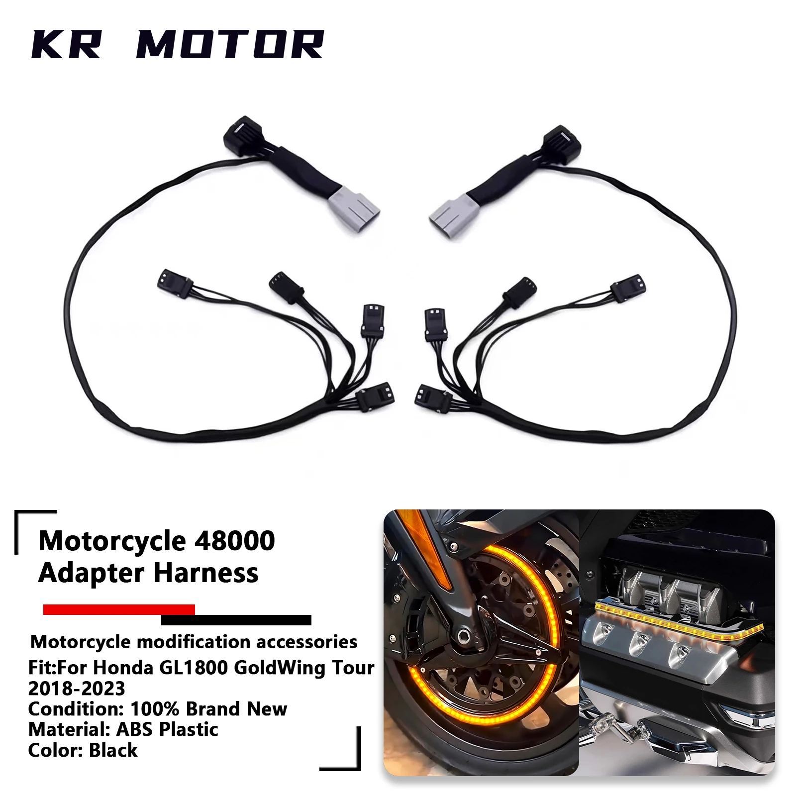 Fits For Honda GoldWing1800 2018-UP 48000 Adapter Harness Motorcycle Turn Signal Light Synchronization Applicable Wiring Harness