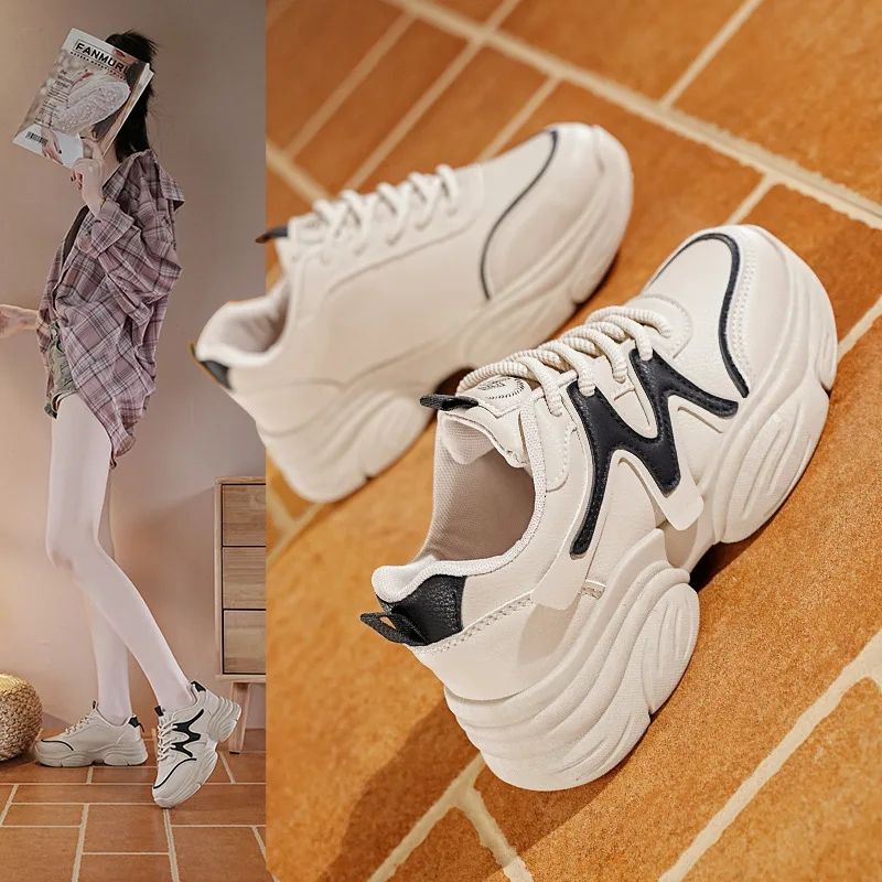 

Sports Shoes for Women Spring and Autumn New Styles Student Running Shoes Soft Sole Anti Slip Wear Resistant Dad Shoes
